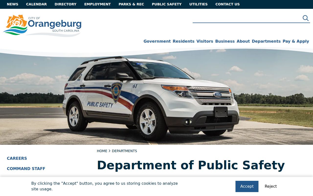Orangeburg criminal records at the consolidated Department of Public Safety
