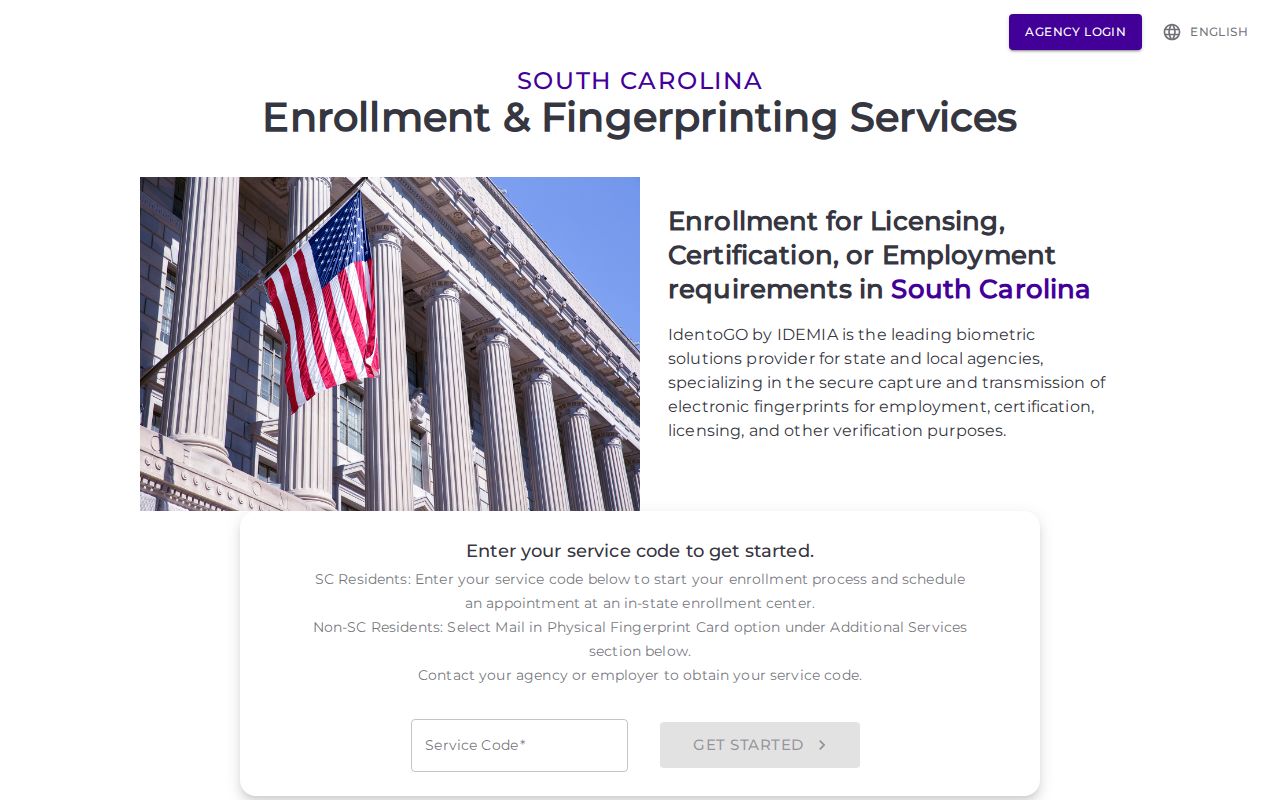 Orangeburg County fingerprint criminal history service locator