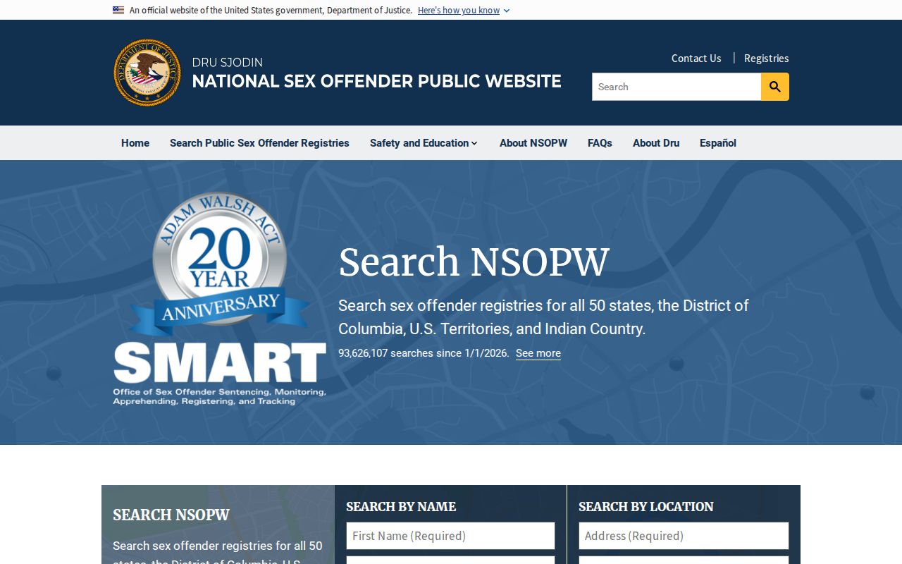 Orangeburg County sex offender search through the national registry website